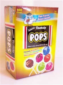 Childrens Toyshop  Gourmet Food : Tootsie Pops - Box of 100 Assorted Tootsie Pops