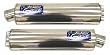 Yana Shiki COCHO3SILVER Silver Two Side Exhaust Canister with Blue Label for Suzuki GSX 1300 R Hayabusa