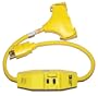 Coleman Cable 02841 In-Line Tri-Source 12/3 SJEOW 2-1/2-Foot 120-Volt Ground Fault Circuit Interrupter