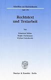 Rechtstext und Textarbeit