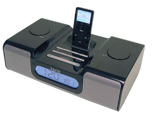 iHome iH5BR Clock Radio for iPod (Black)