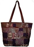 Etienne Aigner Purse Handbag Weston Patchwork Collection Multi-colored