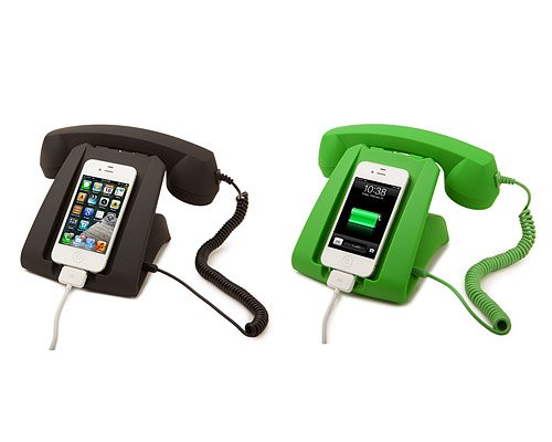 Talk Dock Mobile Device Handset and Charging Cradle Black image