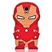 Oneshow the Avengers Series 3D Red Cool Iron Man Silicone Case Cover Design Compatible for Samsung Galaxy SIV S4 I9500