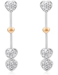 18k TWO TONE GOLD WOMENS EARRING LE-2001 DIAMOND 0.5CT TW