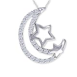 1/4 Ctw Diamond 14K White Gold Celestial Pendant