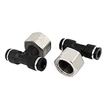uxcell　クイックカプラ　クイック継手　3ウェイ　T形状　空気圧　エアライン　2個