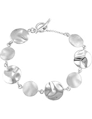 Sterling Silver Fashion Circle Link Bracelet