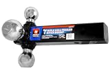Heavy-Duty 3-in-1 Triple Trailer Hitch and Ball Mount, 6000 LB Capacity