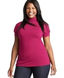Fleur de Lis by Fleurish Plus Size Top, Ruched Turtleneck