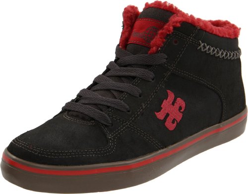 IPATH Men's Reed Mid,Waxed Dark Charcoal Leather/Red Shearling,10.5 D US