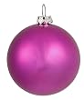 Shiny Fuschia Pink Commercial Shatterproof Christmas Ball Ornament 10" (250mm)