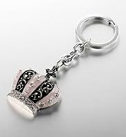 Diamanté Crown Keyring