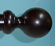 Ball Wood Finial in Dark Chocolate Finish for 1-3/8" Pole [CAPITOL CITY LUMBER]