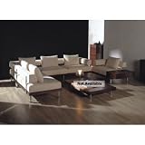 4pc Fabric Sectional Sofa Set in Cream Finish By Wholesale Interiors