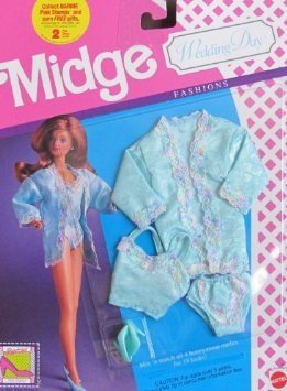 Barbie MIDGE WEDDING DAY FASHIONS Honeymoon SLEEPWEAR Outfit ((1990)