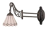 IMAGE OF Landmark 079-TB-04 Clear Diamond Mix-N-Match 1-Light Swing Arm Sconce, 12-Inch, Tiffany Bronze