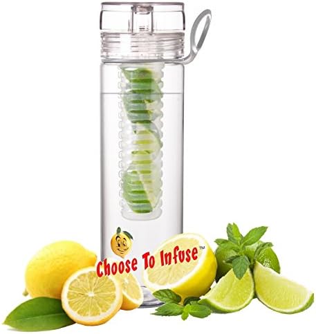 Infuser Water Bottle 27 Ounce - Choose To Infuse Your Water, Naturally, with Ingredients You Choose | The Fun & Healthy Way to Enjoy Your Daily Water | Free Recipe eBook* Included!