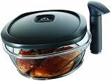 Vacuvin Instant Vacuum Marinater Container Plastic Clear Black 2.5 Litre 10 cm x 26.5 cm x 26.5 cm