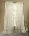 Gee Di Moda Cream Ruffle Curtains - 60x96 inch, Bedroom, Living Room, Kids Room