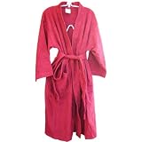 100% Turkish Cotton Terry Bath Robe Burgundy by D&M
