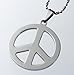 R.H. Jewelry Mens Womens Stainless Steel Pendant, Peace Symbol Pendant Necklace