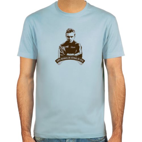 T-Shirt Reinhard “Stan” Libuda ::: Farbauswahl: skyblue, sand oder weiß ::: Größen: S-XL ::: Fußball-Kult
