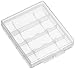 JINHEZO Clear Color 6 PCS of AA/AAA 4 Cell Battery Storage Case