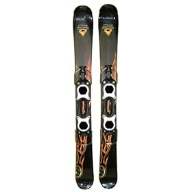 Maui & Sons Flame Snow Blades mini skis & Bindings 99cm by 