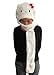 Funnie 21 Novelty Animal HAT Cosplay CAP - Unisex Fit Adult & Children- Soft Warm Headwraps Headwear with Mittens (White Kitty)