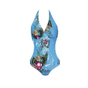 Buy NSF721 One Piece Monokini Turquoise Tattoo Print by Marina West