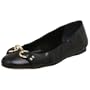 BALLY Women's Basien Ballerina Flat,Black,8.5 M
