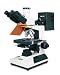 VanGuard 1282ECM Brightfield Fluorescence Microscope with Trinocular Head, Halogen Illumination, 4X, 10X, 40X, 100X Magnification, 360 Degree Viewing Angle