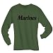 Marines Long Sleeve T-Shirt - Military Style Physical Training T-Shirt in military green