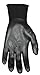 MCR Safety Ninja X N9674M Work Gloves, 15 Gauge Nylon/Lycra Shell, Bi-Polymer Coated Palm & Fingertips, Medium,Black