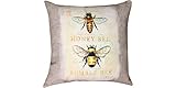 MWW Manual Indoor/Outdoor Throw Pillow, 18", Natural Life Bee Natural History