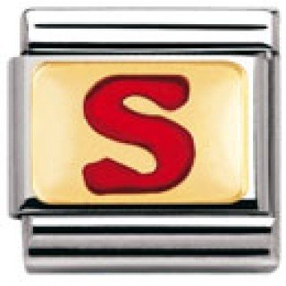 Nomination Composable Classic BUCHST. ROT Edelstahl, Email und 18K-Gold (S) 030202 Preisvergleich
