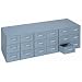 Lyon DD2363 Steel Stackable 18 Drawer Case Unit, 34-1/4" Width x 17" Depth x 10.625" Height, Dove Gray