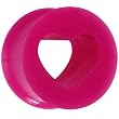 0 Gauge Purple Heart Silicone Flexible Tunnel