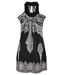 Sexy Stretchy Vintage Floral Print Sleeveless Cotton Summer Mini Dress 