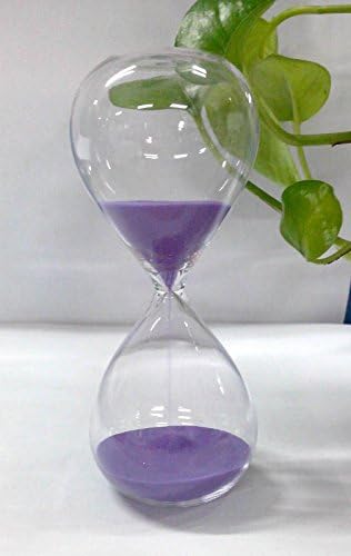 15 Minutes Hourglass Sandglass Sand Timer Purple Sand Home Office Desk Decor New