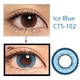 Angel Honey Colored Big Circle Cosmetic Contact Lens 14.0mm - (Blue)
