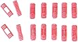 12pc Small Mini Tiny Snap On (Clip-On) Hair Rollers PINK