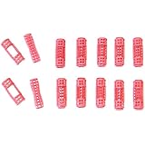 12pc Small Mini Tiny Snap On (Clip-On) Hair Rollers PINK