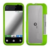 Motorola Backflip MB300 Cell Phone Rubber Feel Neon Green Protective Case F ....