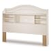 South Shore Furniture, Summer Breeze Collection, Bookcase Headboard 54", Vanilla Cream