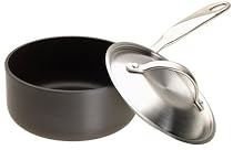 Calphalon Simply Calphalon Nonstick Hard-Anodized Aluminum 1-Quart Saucepan with Stainless-Steel Lid