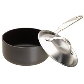Calphalon Simply Calphalon Nonstick Hard-Anodized Aluminum 1-Quart Saucepan with Stainless-Steel Lid