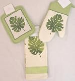 Just For Kitchen Green Leaf Dish Towel
