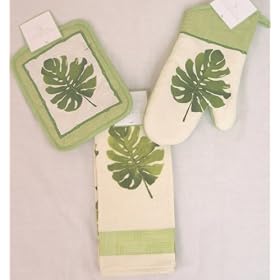 Just For Kitchen Green Leaf Pot Holder by Bed and Bath